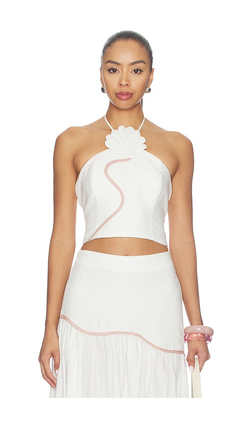 AZULU Leia Top in Ivory. - size L (also in M, S, XS, XXS)