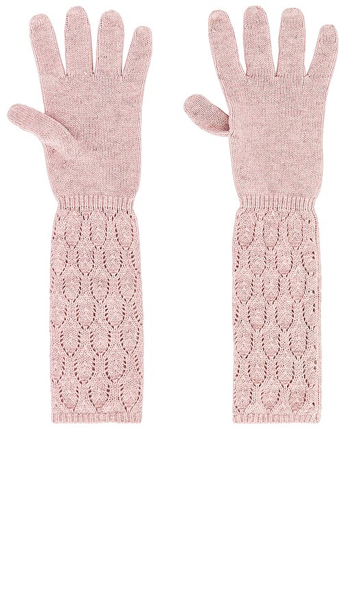 Autumn Cashmere Long Cinched Gloves In Pink