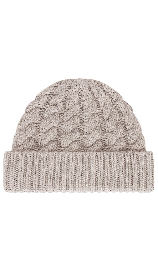 Shop Autumn Cashmere Chunky Cable Hat In Nickel