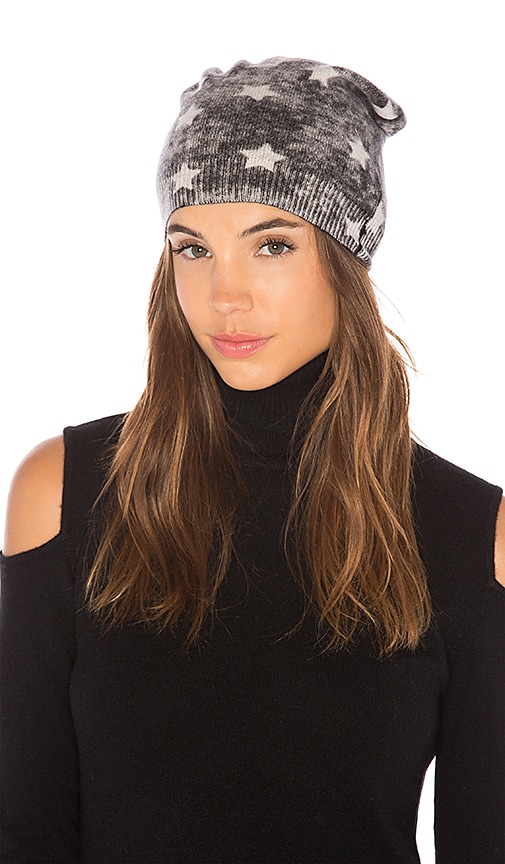 Autumn Cashmere Inked Star Reversible Beanie in Black Combo REVOLVE