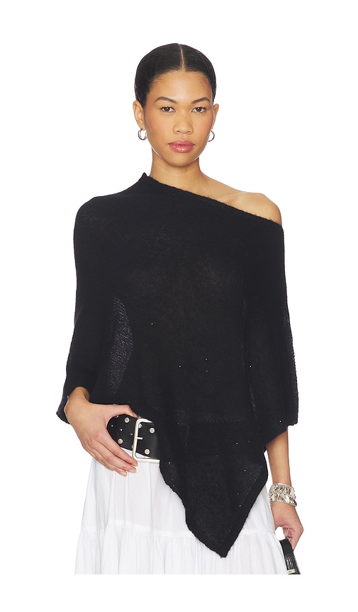 Autumn Cashmere Sequin Cropped Poncho Capelet