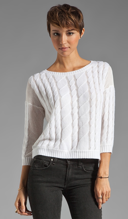 Sheer Cable Pullover