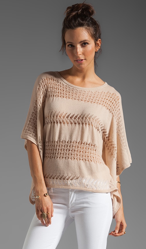 Pointelle Stitched Poncho