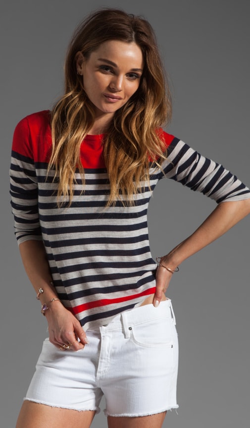 Engineered Stripe Crew