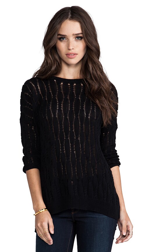 Cable Hi Lo Sweater
