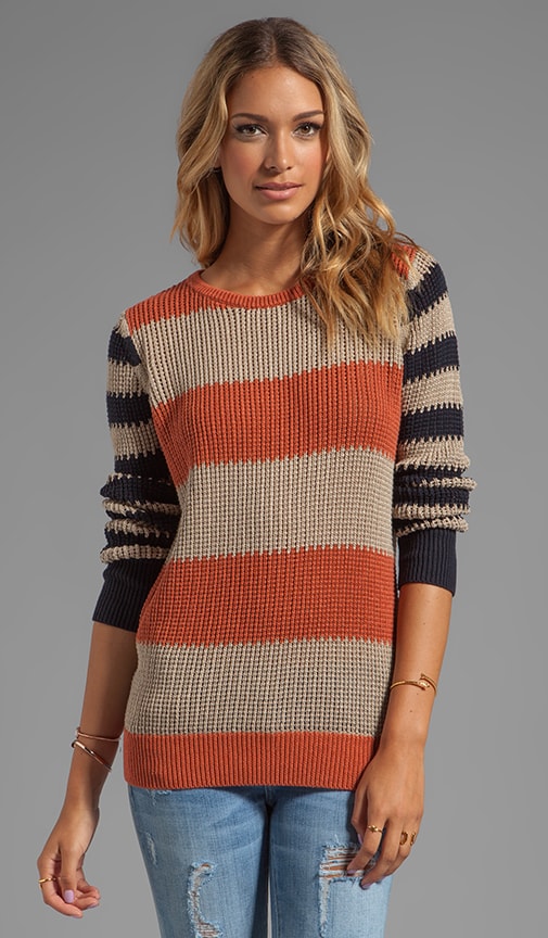 Rubgy Stripe Crew Sweater