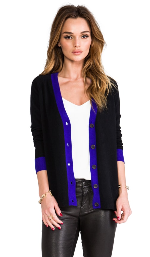 2-Tone Button Back Cardigan