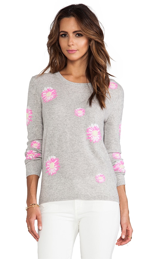 Daisy Intarsia Crew Neck Pullover