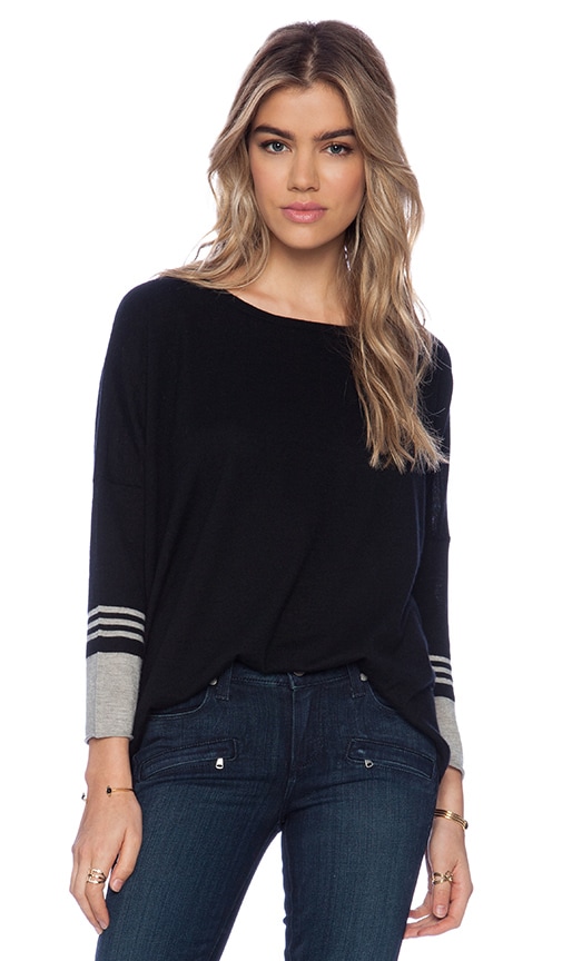 Boxy Striped Sleeve Sweater