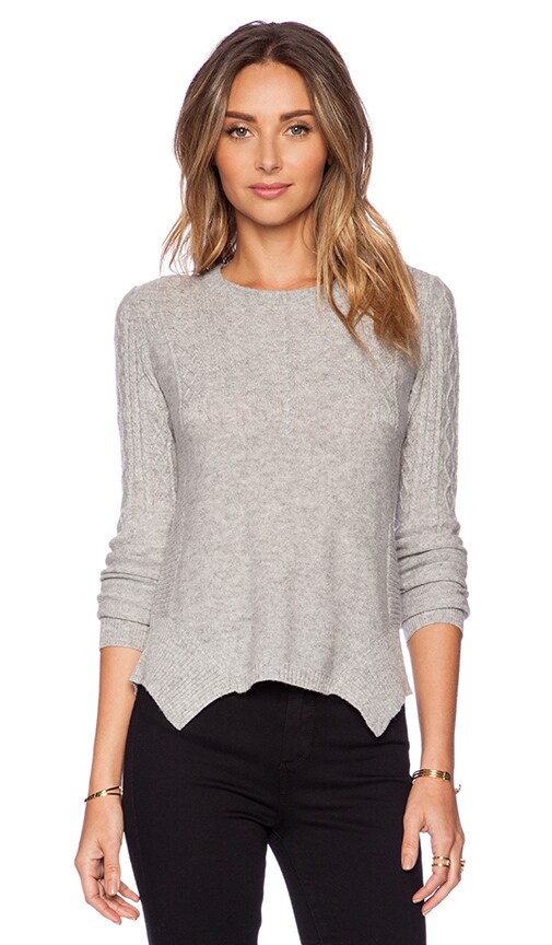 Carved Hem Cable Sweater
