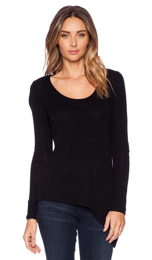 Asymmetric Scoop Neck Sweater