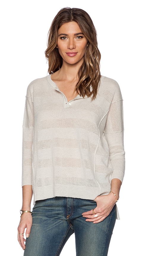 Autumn Cashmere Henley Sweater in Hemp REVOLVE