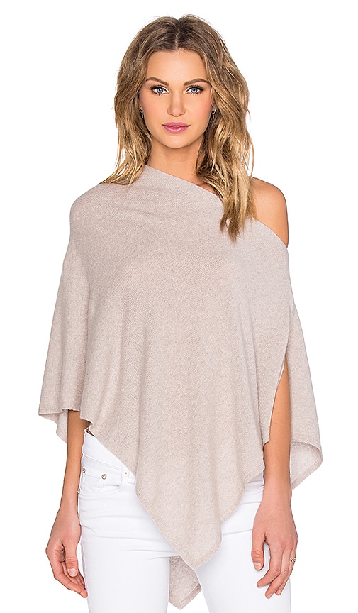 Autumn Cashmere Cropped Poncho in Bone REVOLVE