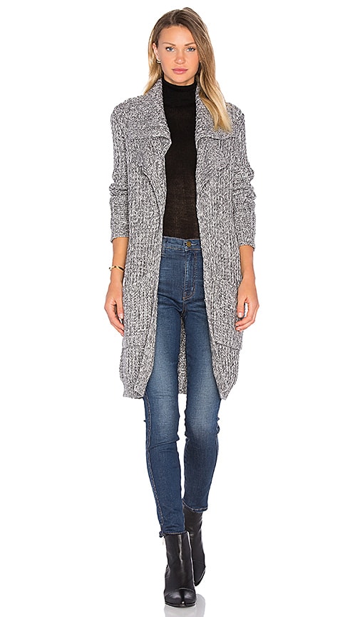 Autumn Cashmere Double Lapel Cardigan in Flannel Pearl REVOLVE