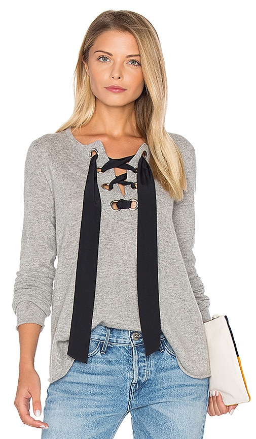 Autumn Cashmere Lace Up Flare Sweater in Sweatshirt REVOLVE