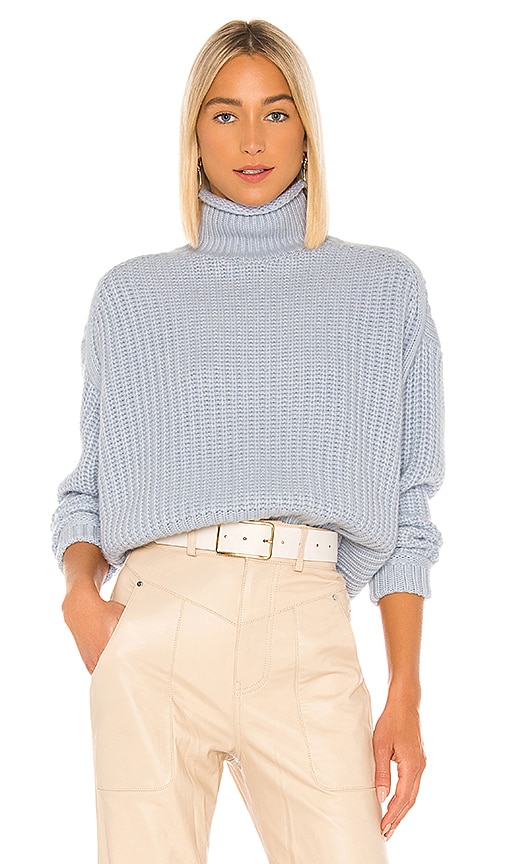 Autumn Cashmere Chunky Shaker Mock Neck Sweater In Oxford