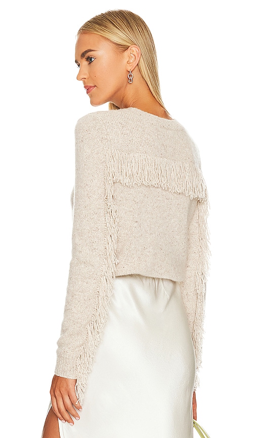 Autumn Cashmere Fringed Sweater In Mojave