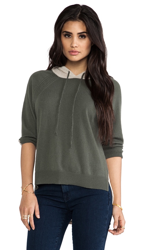 Color Block Mesh Hoodie