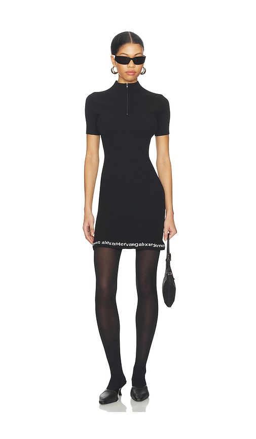 Alexander Wang Logo Ribbed Dress