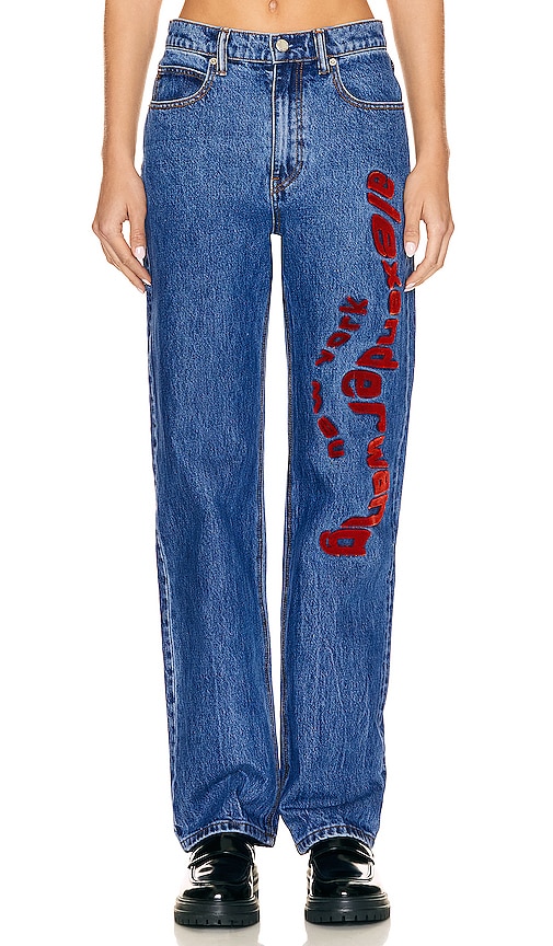 ALEXANDER WANG, Super EZ Embossed Logo Jeans, Women