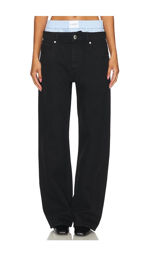 Alexander Wang Balloon Jean Prestyle Boxer in Washed Black