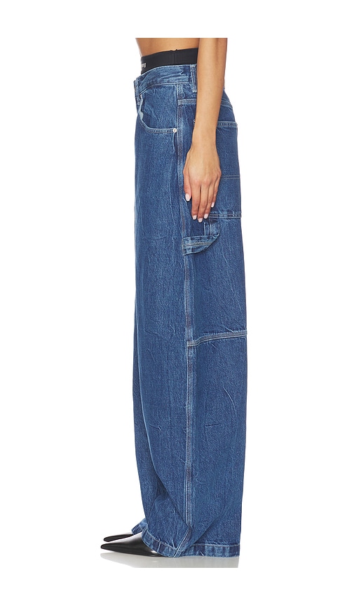  Alexander Wang Jeans Prestyled Oversized Wide Leg In Blue. Größe 23. Also In 24. 