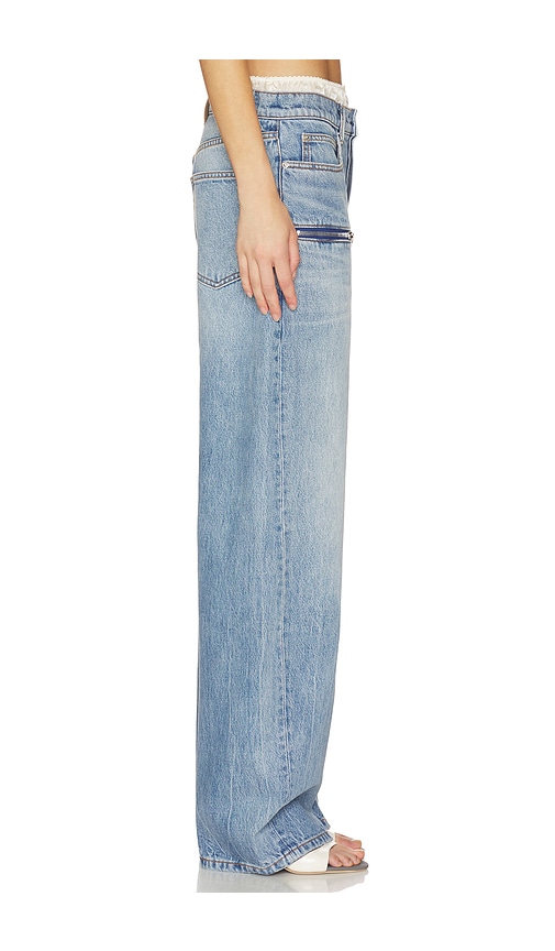  Alexander Wang Jeans Silk Prestyle Float With Horizontal Zips In Blue. Größe 23. Also In 24, 25, 26, 27. 