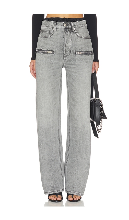 Alexander Wang Silk Prestyle Float Jeans With Horizontal Zips