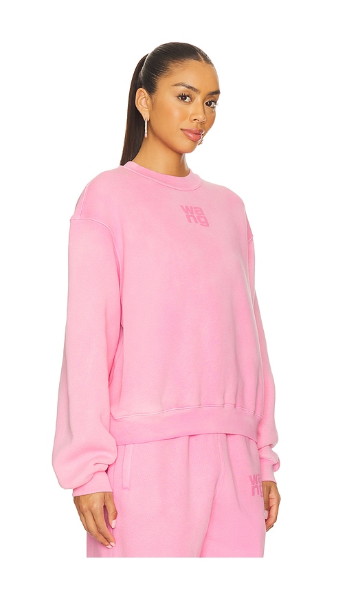 Alexander Wang Essential Terry Crew Sweatshirt In Pink