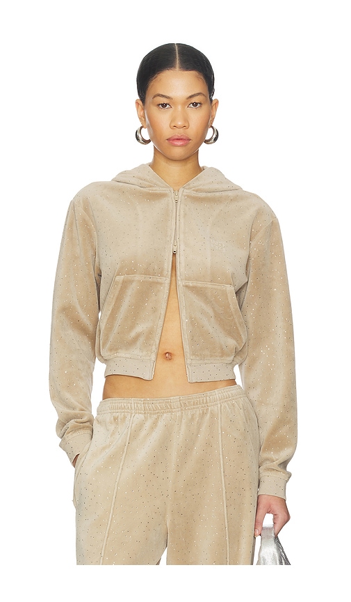 Alexander Wang Allover Hotfix Shrunken Hoodie