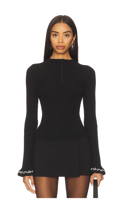 Alexander Wang Logo Ribbed Pullover