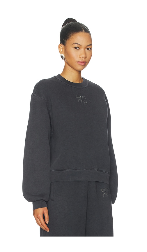 Alexander Wang Hotfix Logo Sweatshirt In Blue