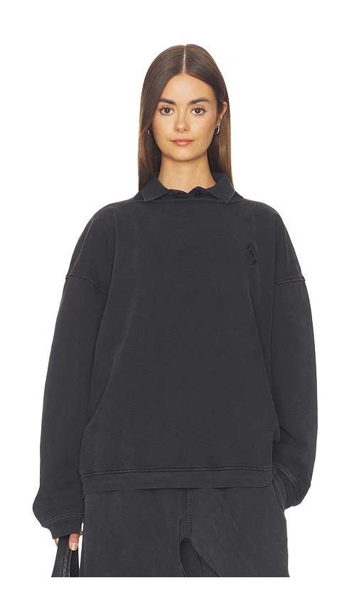Alexander Wang Prestyled Slashed Crewneck With Polo Dickie | Thumbnail 3 Alexander Wang Prestyled Slashed Crewneck With Polo Dickie | Thumbnail 3