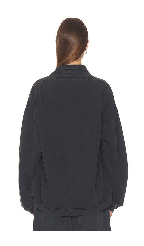  Alexander Wang Pullover & Sweatshirts Prestyled Slashed Crewneck With Polo Dickie In Black. Größe Xs. Also In S, M, L. 