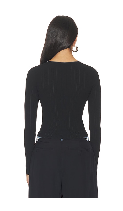 Alexander Wang Long Sleeve Pointelle Cardigan Zip Up | Thumbnail 3 Alexander Wang Long Sleeve Pointelle Cardigan Zip Up | Thumbnail 3