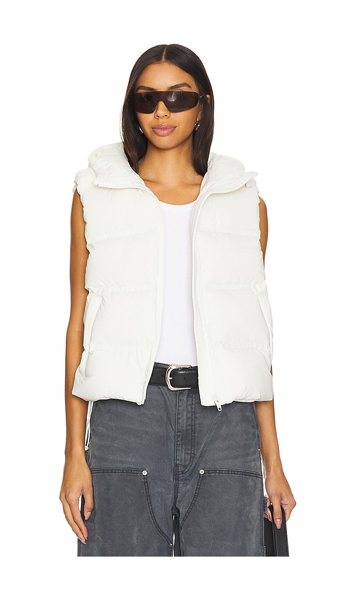 Jacquard Channel Cropped Puffer Vest