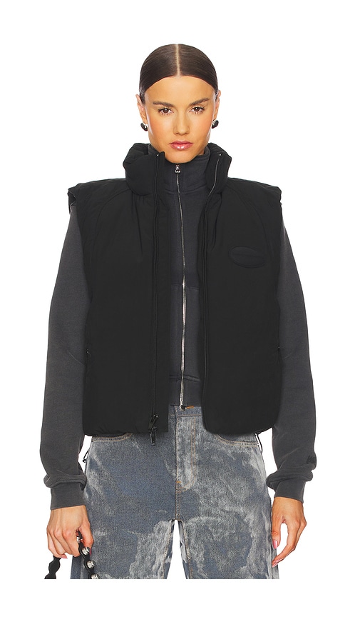 【Alexander Wang】Puffer Vest with Logo Patch Puffer Vest with Logo Patch in BLACK | alexanderwang®