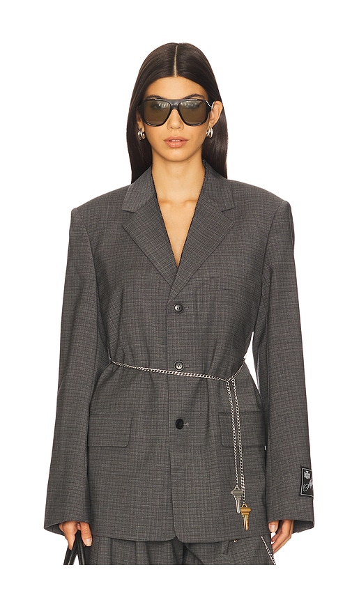 Tailored Blazer With Chain in Grey. - size XS (also in S)