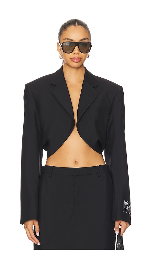 Alexander Wang Cropped Drape Back Blazer