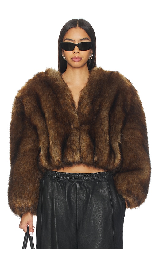 Alexander Wang Faux Fur Cropped Jacket