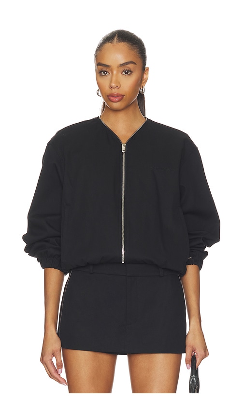  Alexander Wang Chaqueta Coaches With Continuous Loop Zipper En Color Negro Talla L  (también En M, S, Xs). 