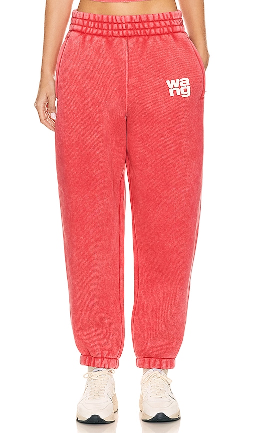 Shop Alexander Wang Essential Classic Sweatpant In Soft Cherry