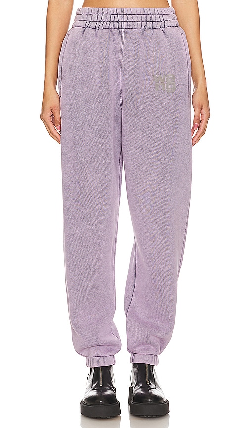 Alexander Wang Essential Classic Sweatpants in Acid Pink Lavender