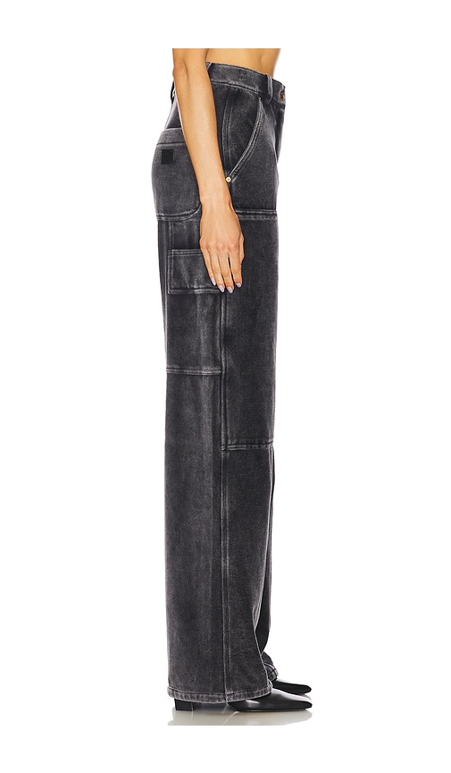 Shop Alexander Wang High Waisted Pant With Panel Detail In Washed Slate