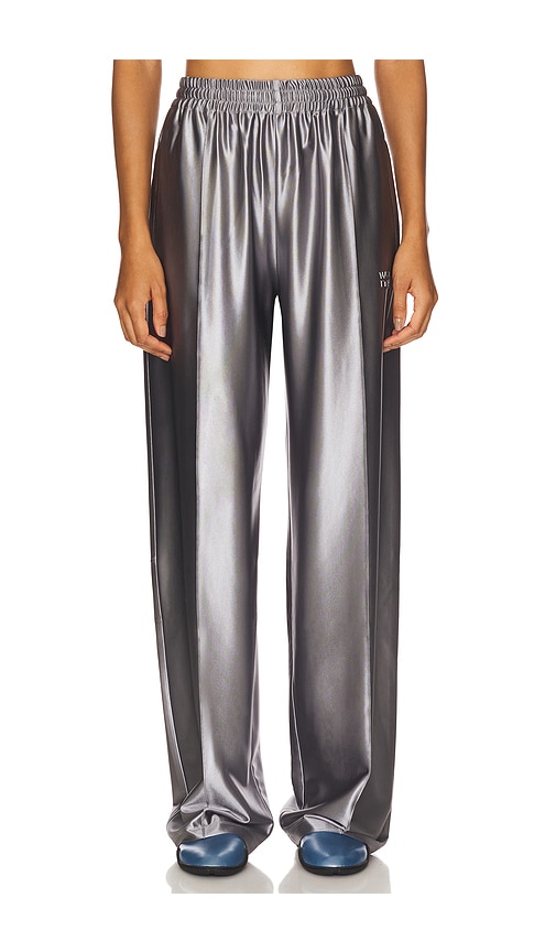 Relaxed Trackpant in Metallic Silver. - size XS (also in L, M, S)