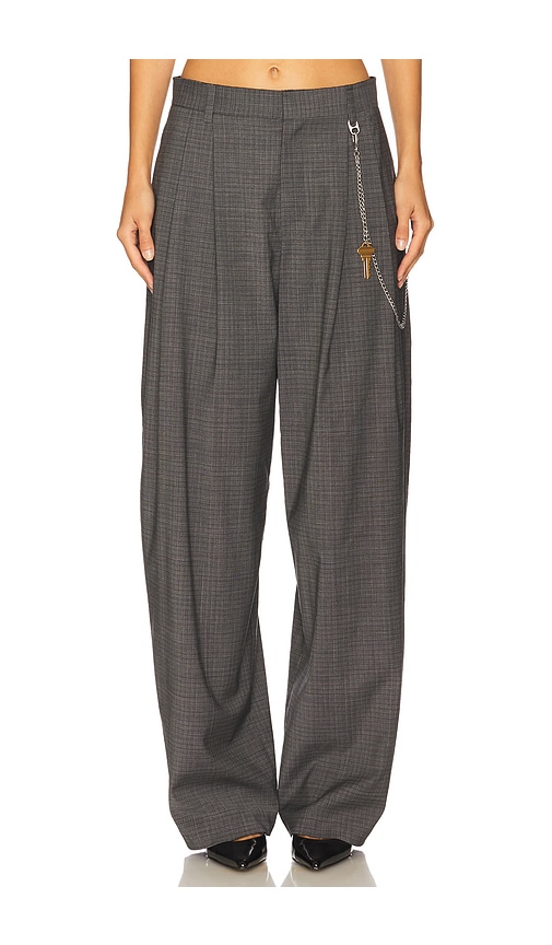 Mid-rise Trouser With Chain in Grey. - size 8 (also in 0, 2, 4, 6)