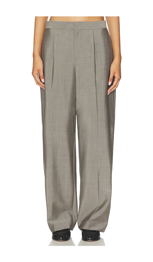Alexander Wang Mid Rise Tailored Pant In Brown