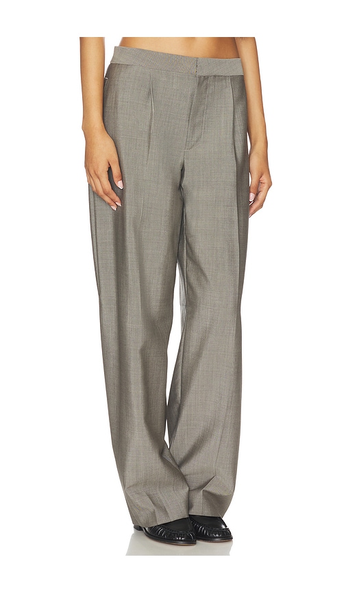 Alexander Wang Mid Rise Tailored Pant In Brown