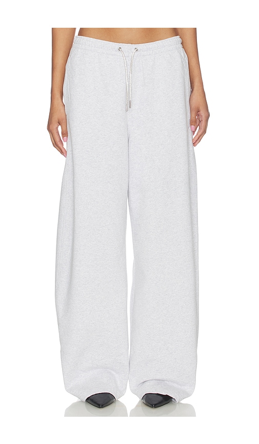 Alexander Wang Mid Rise Sweatpant With Rhinestone Drawcord