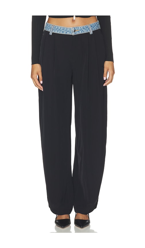Alexander Wang Mid Rise Pant With Denim Waistband | Thumbnail 3 Alexander Wang Mid Rise Pant With Denim Waistband | Thumbnail 3
